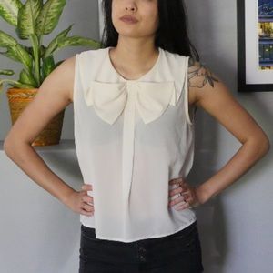 COTTON CANDY LA cream sleeveless sailor top